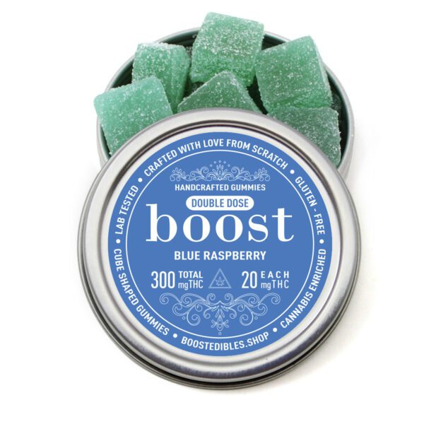 Boost Blue Raspberry THC gummies