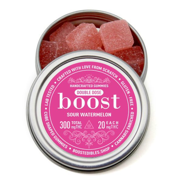 Watermelon weed gummies from Boost 300mg THC