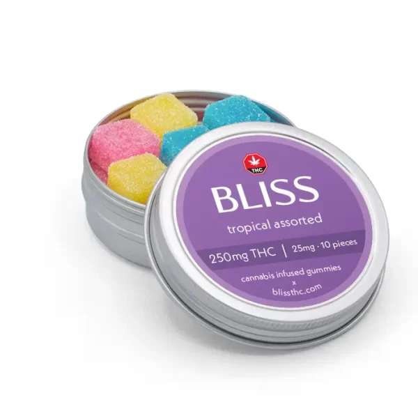 Bliss Cannabis Tropical Assorted THC Gummies 250mg